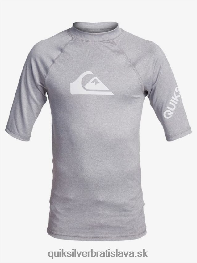 8-16 all time krátky rukáv upf 50 rashguard Quiksilver chlapci B80HXR2246 vres so snehom