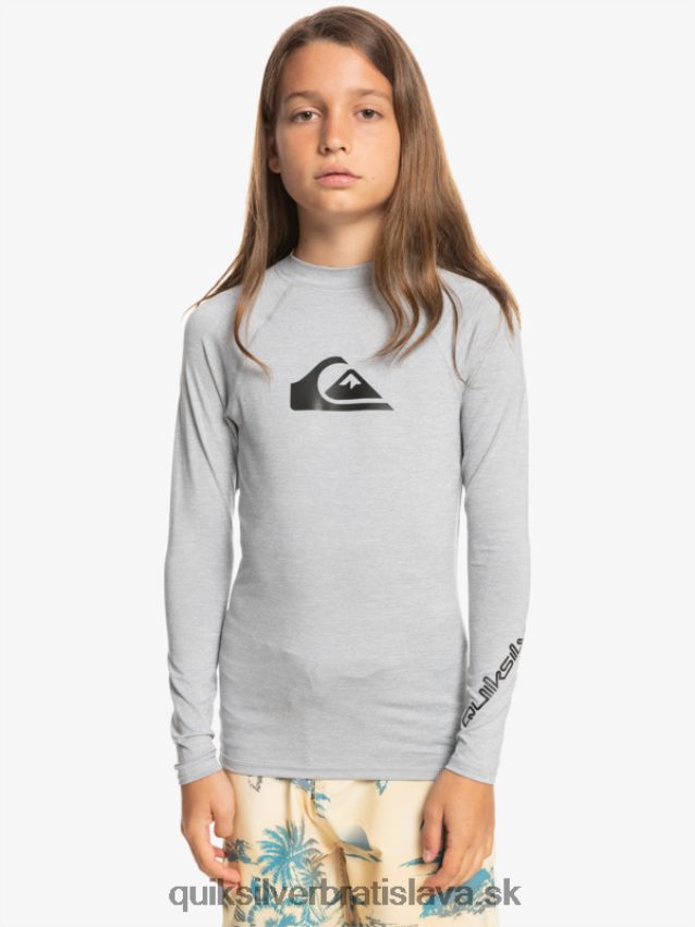 8-16 all time ls mládežnícke l/sl surfové tričko Quiksilver chlapci B80HXR2096 vres so snehom