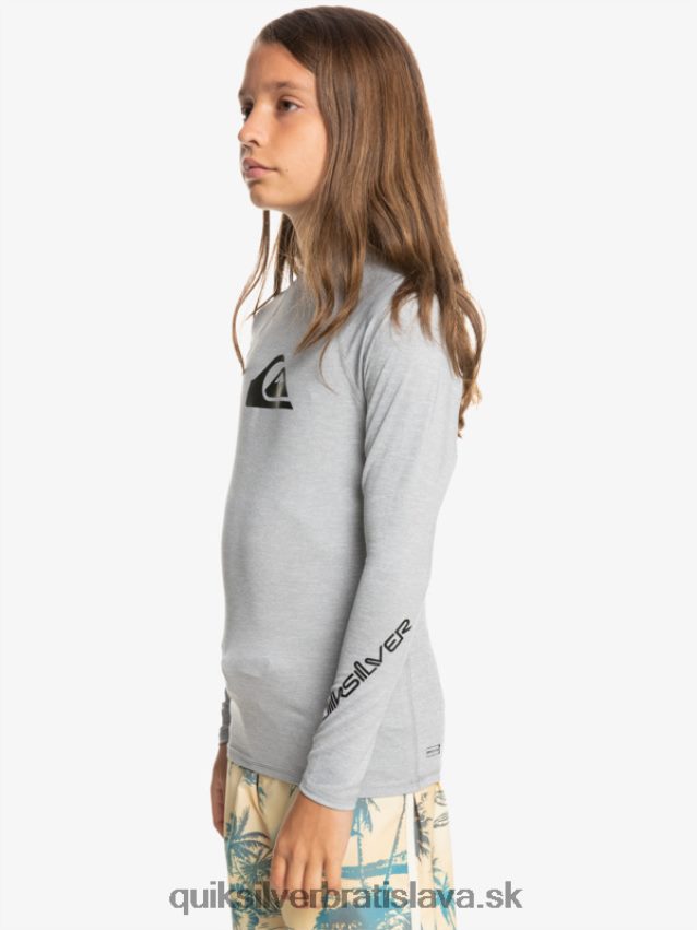 8-16 all time ls mládežnícke l/sl surfové tričko Quiksilver chlapci B80HXR2096 vres so snehom