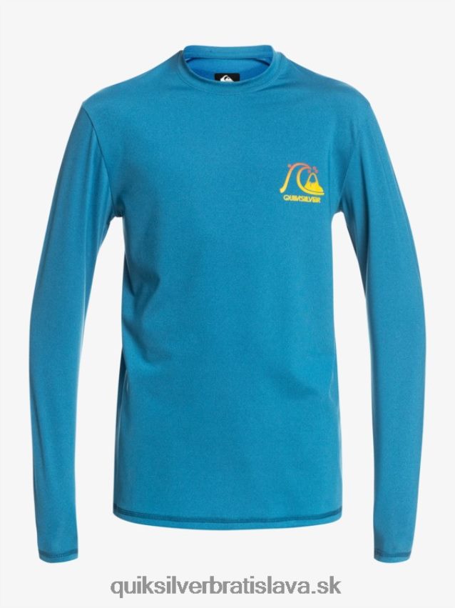 8-16 dedičné tričko na surf s dlhým rukávom upf 50 Quiksilver chlapci B80HXR2262 vallarta modrý vres
