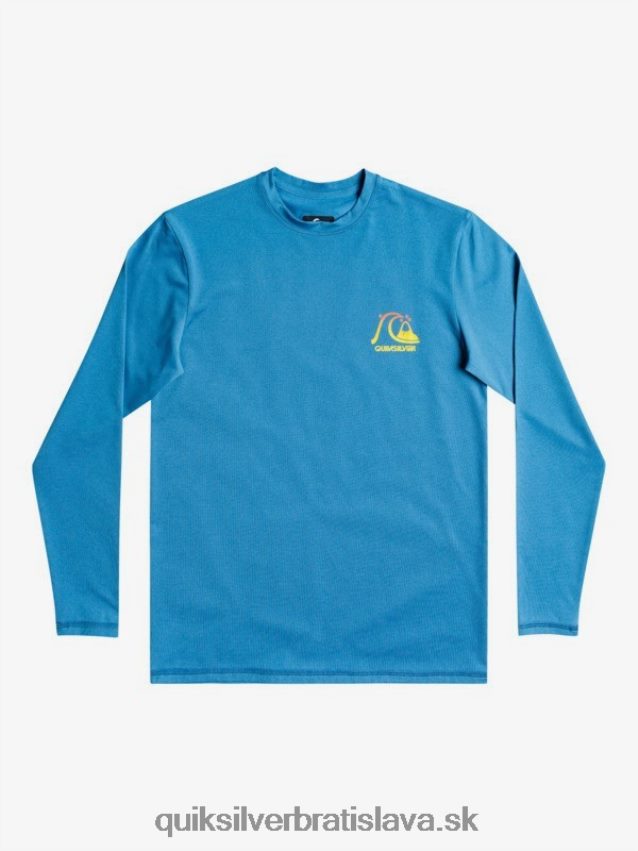 8-16 dedičné tričko na surf s dlhým rukávom upf 50 Quiksilver chlapci B80HXR2262 vallarta modrý vres