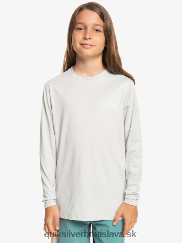 8-16 dedičné vresové tričko na surfovanie s dlhým rukávom upf 50 Quiksilver chlapci B80HXR2198 šedofialový vres