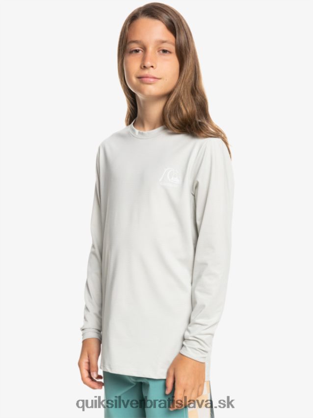 8-16 dedičné vresové tričko na surfovanie s dlhým rukávom upf 50 Quiksilver chlapci B80HXR2198 šedofialový vres