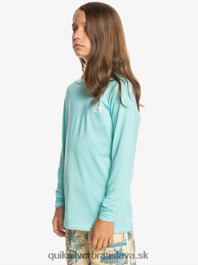 8-16 dedičné vresové tričko na surfovanie s dlhým rukávom upf 50 Quiksilver chlapci B80HXR2199 anjel modrý vres