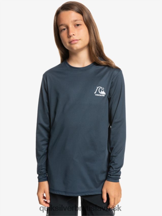 8-16 dedičné vresové tričko na surfovanie s dlhým rukávom upf 50 Quiksilver chlapci B80HXR2200 polnočný námornícky vres