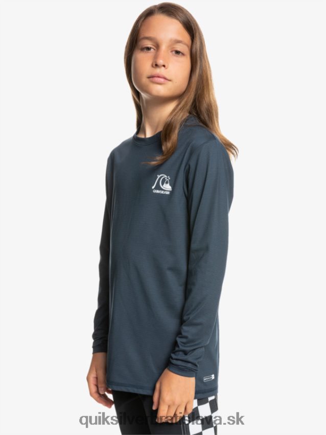 8-16 dedičné vresové tričko na surfovanie s dlhým rukávom upf 50 Quiksilver chlapci B80HXR2200 polnočný námornícky vres