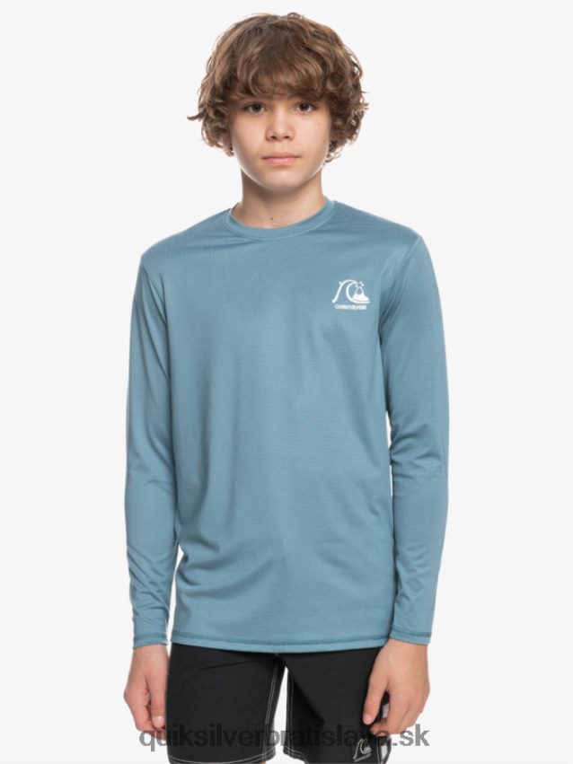 8-16 dedičné vresové tričko na surfovanie s dlhým rukávom upf 50 Quiksilver chlapci B80HXR2201 provinčný modrý vres