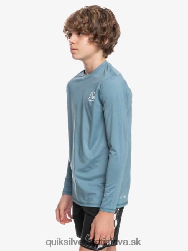 8-16 dedičné vresové tričko na surfovanie s dlhým rukávom upf 50 Quiksilver chlapci B80HXR2201 provinčný modrý vres