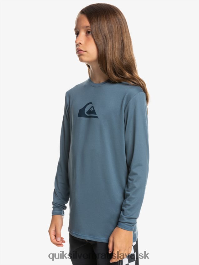 8-16 pevných pruhov ls mládežnícke l/sl surfové tričko Quiksilver chlapci B80HXR2121 Beringovo more