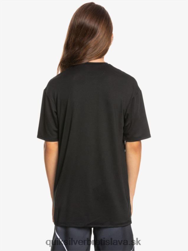 Surfové tričko s krátkym rukávom, upf 50, 8-16 Quiksilver chlapci B80HXR2134 čierna