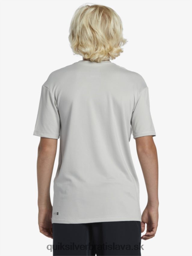 Surfové tričko s krátkym rukávom, upf 50, 8-16 Quiksilver chlapci B80HXR2135 šedo fialová