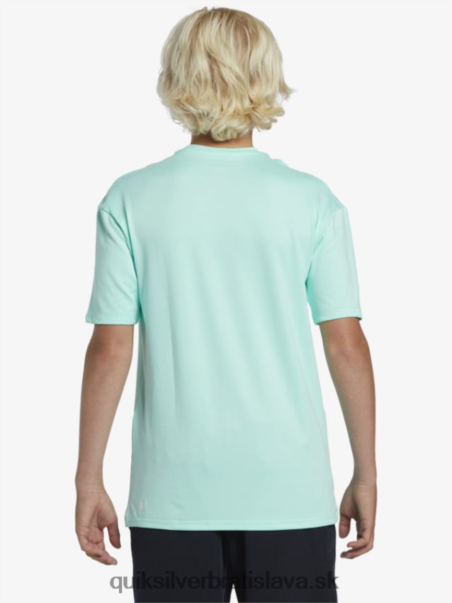 Surfové tričko s krátkym rukávom, upf 50, 8-16 Quiksilver chlapci B80HXR2137 plážové sklo