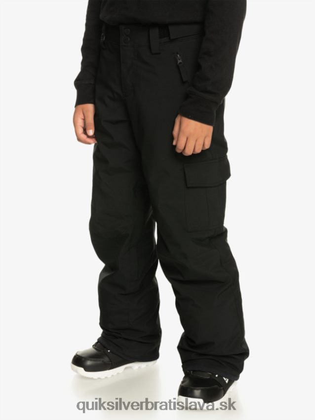8-16 porter zateplené čierne nohavice do snehu Quiksilver chlapci B80HXR2258 pravá čierna