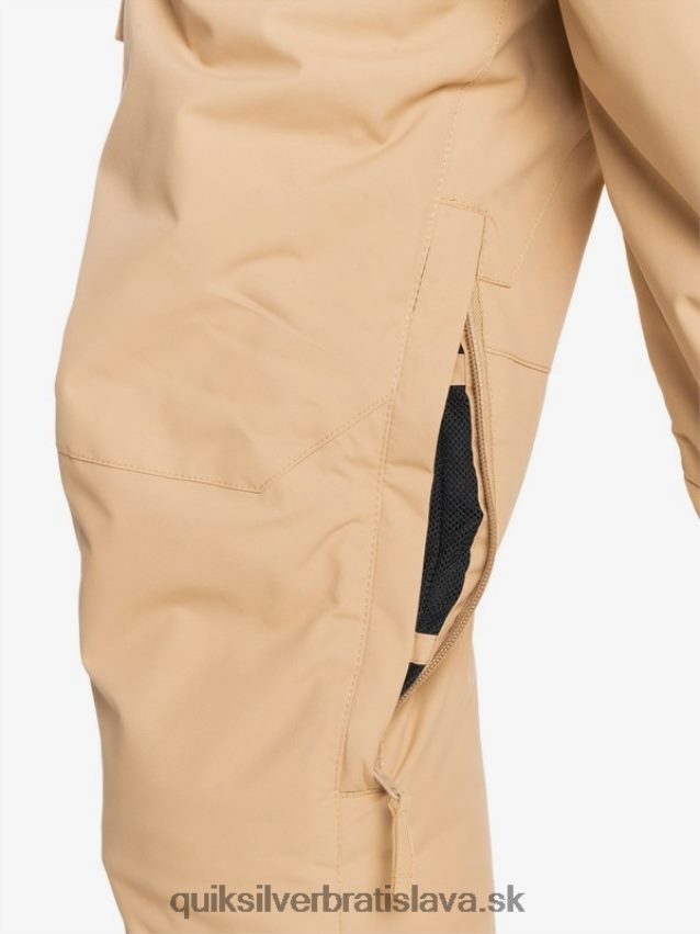 8-16 porter zateplené khaki snehové nohavice Quiksilver chlapci B80HXR2260 tanín