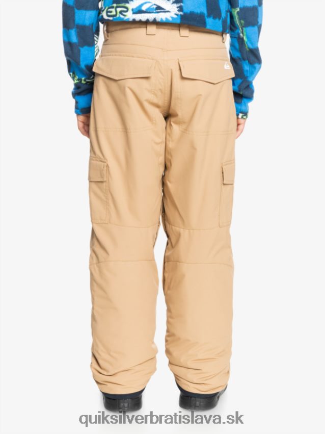8-16 porter zateplené khaki snehové nohavice Quiksilver chlapci B80HXR2260 tanín