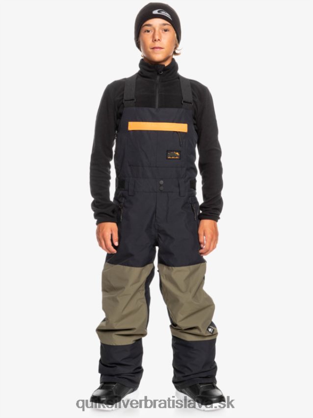 8-16 zateplené nohavice so snehovým podbradníkom Quiksilver chlapci B80HXR2318 pravá čierna