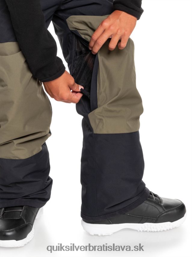 8-16 zateplené nohavice so snehovým podbradníkom Quiksilver chlapci B80HXR2318 pravá čierna