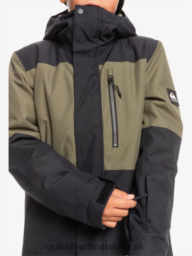 Technická snehová bunda na 8-16 misií Quiksilver chlapci B80HXR2337 pravá čierna