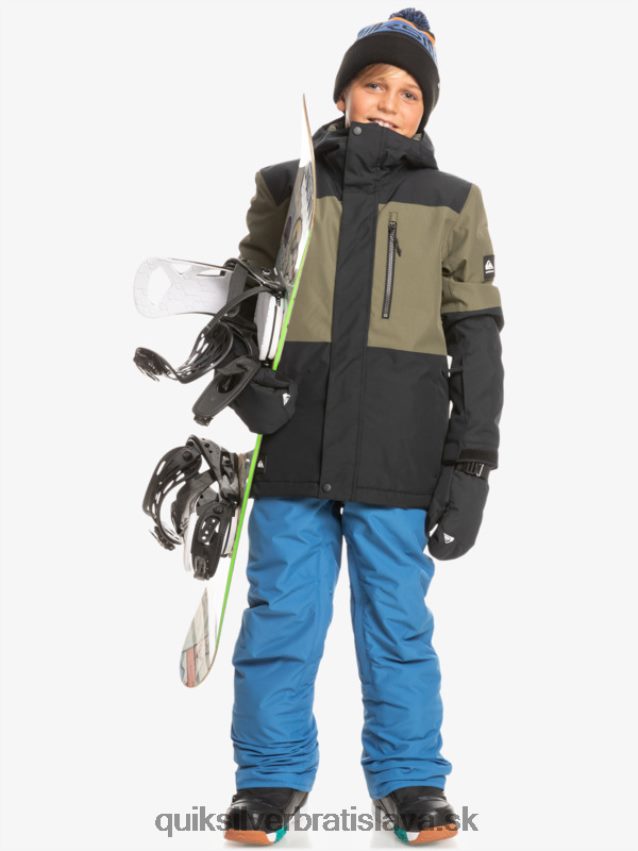 Technická snehová bunda na 8-16 misií Quiksilver chlapci B80HXR2337 pravá čierna