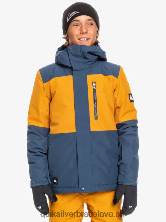 Technická snehová bunda na 8-16 misií Quiksilver chlapci B80HXR2338 insígnie modrá