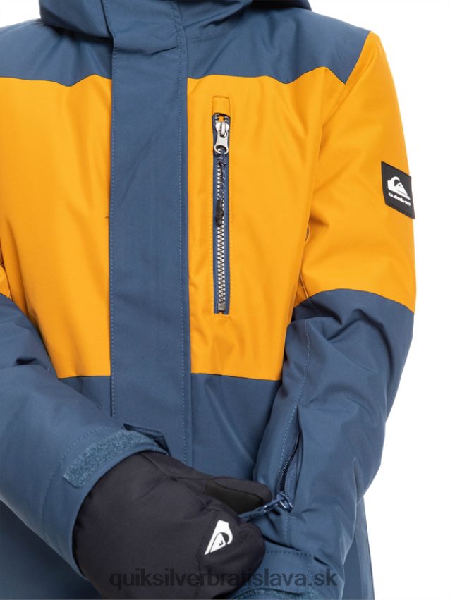 Technická snehová bunda na 8-16 misií Quiksilver chlapci B80HXR2338 insígnie modrá