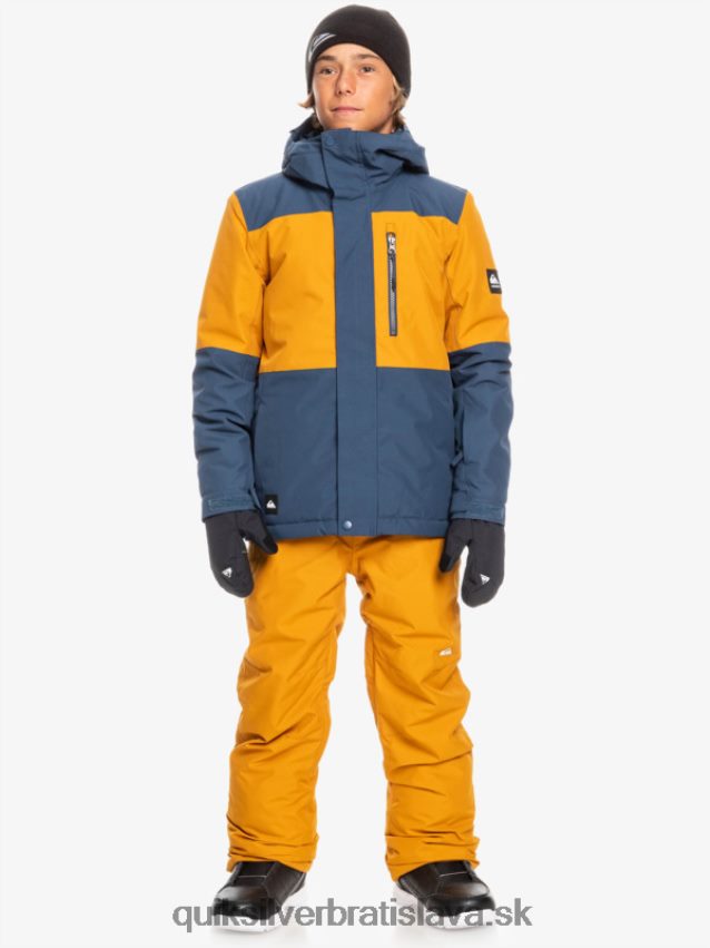 Technická snehová bunda na 8-16 misií Quiksilver chlapci B80HXR2338 insígnie modrá