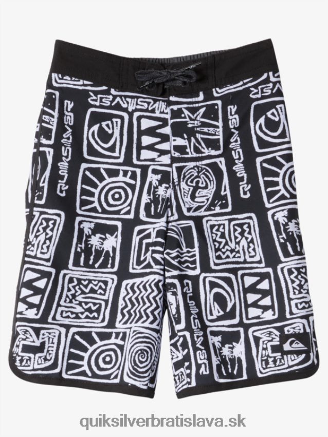 2-7 každodenných hrebenatiek 14 šortiek Quiksilver chlapci B80HXR1921 čierna