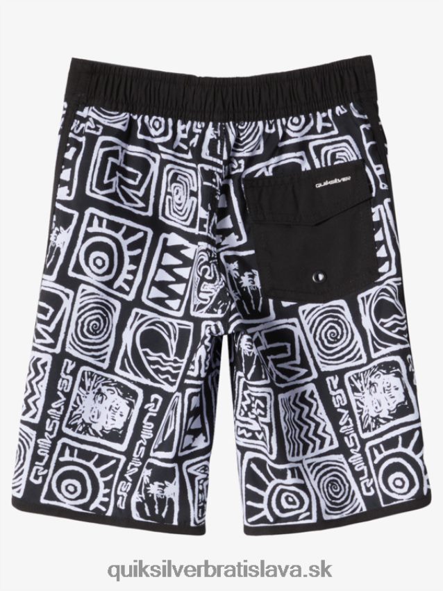 2-7 každodenných hrebenatiek 14 šortiek Quiksilver chlapci B80HXR1921 čierna