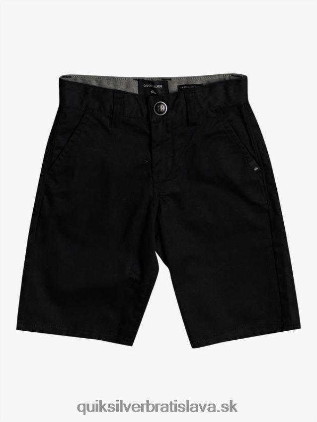 2-7 každodenné elastické chino šortky Quiksilver chlapci B80HXR2102 čierna