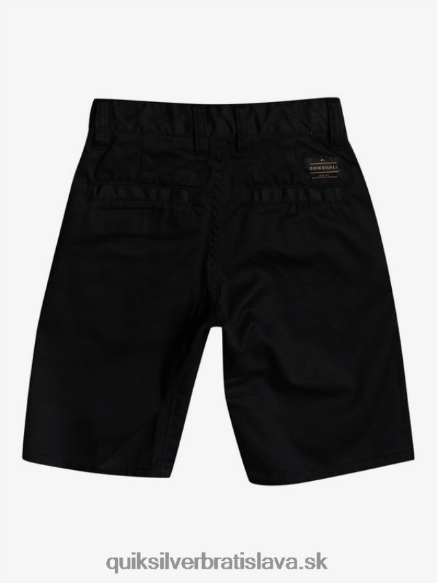 2-7 každodenné elastické chino šortky Quiksilver chlapci B80HXR2102 čierna