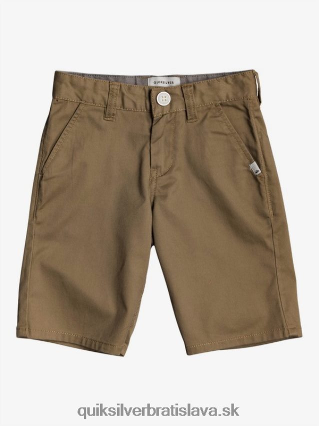 2-7 každodenné elastické chino šortky Quiksilver chlapci B80HXR2103 brestový