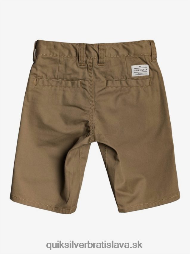 2-7 každodenné elastické chino šortky Quiksilver chlapci B80HXR2103 brestový