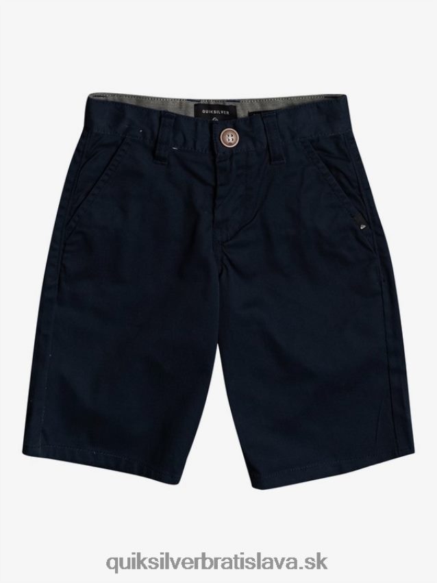 2-7 každodenné elastické chino šortky Quiksilver chlapci B80HXR2104 námornícke sako