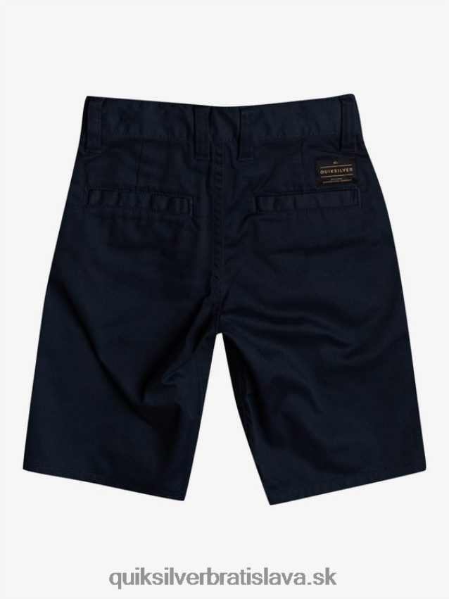 2-7 každodenné elastické chino šortky Quiksilver chlapci B80HXR2104 námornícke sako