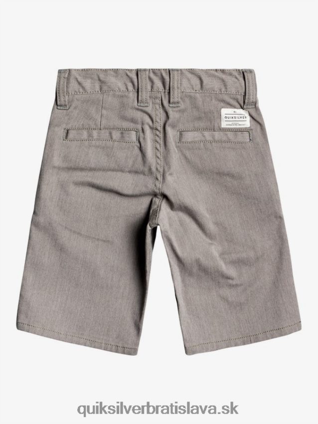 2-7 každodenné elastické chino šortky Quiksilver chlapci B80HXR2105 svetlosivý vres