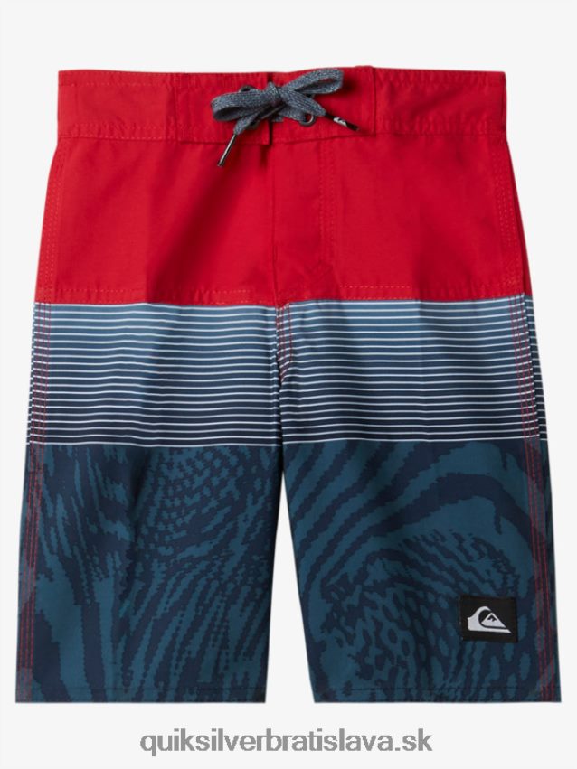 2-7 kraťasy na každodenné použitie z panelu 14 Quiksilver chlapci B80HXR1896 vysoko riziková červená