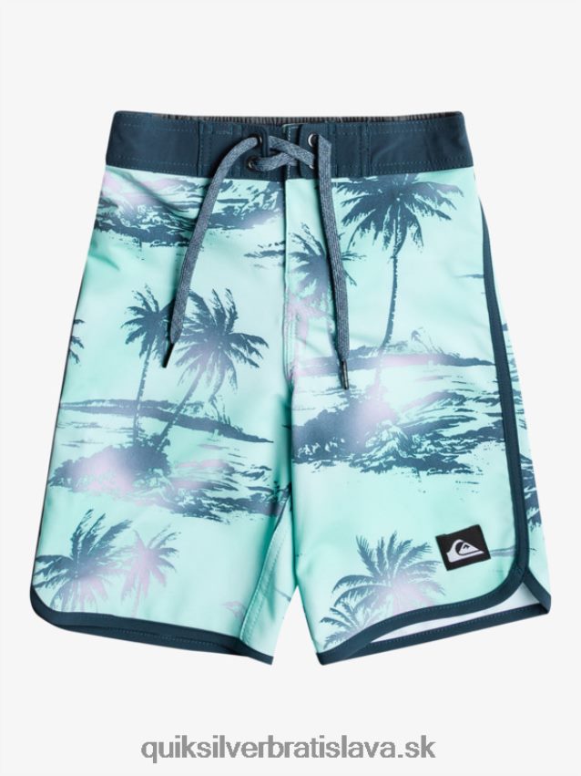 2-7 surfsilk scallop 14 boardshorts Quiksilver chlapci B80HXR2039 plážové sklo