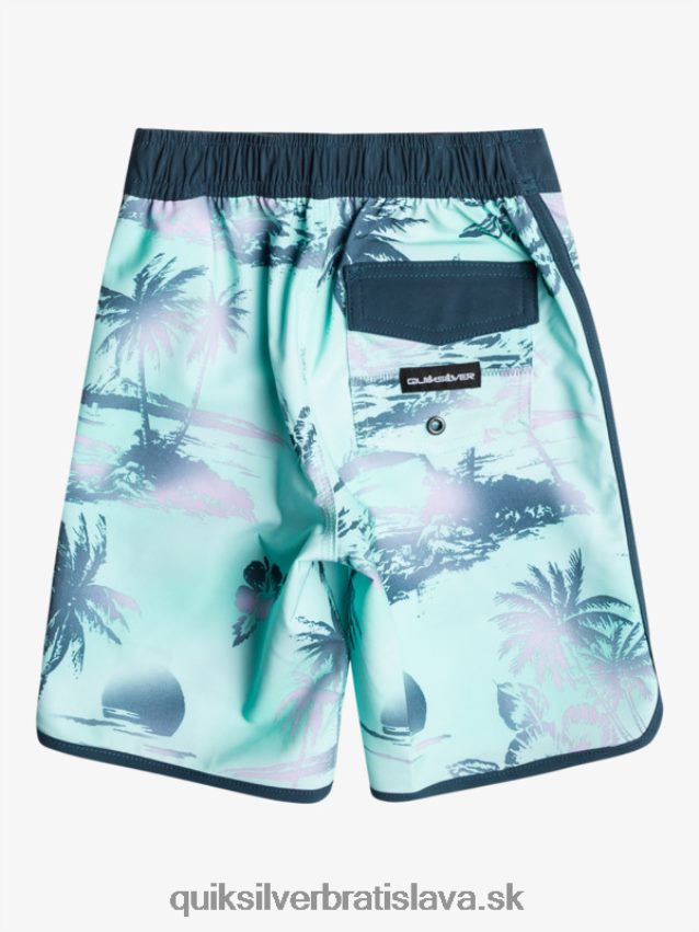 2-7 surfsilk scallop 14 boardshorts Quiksilver chlapci B80HXR2039 plážové sklo