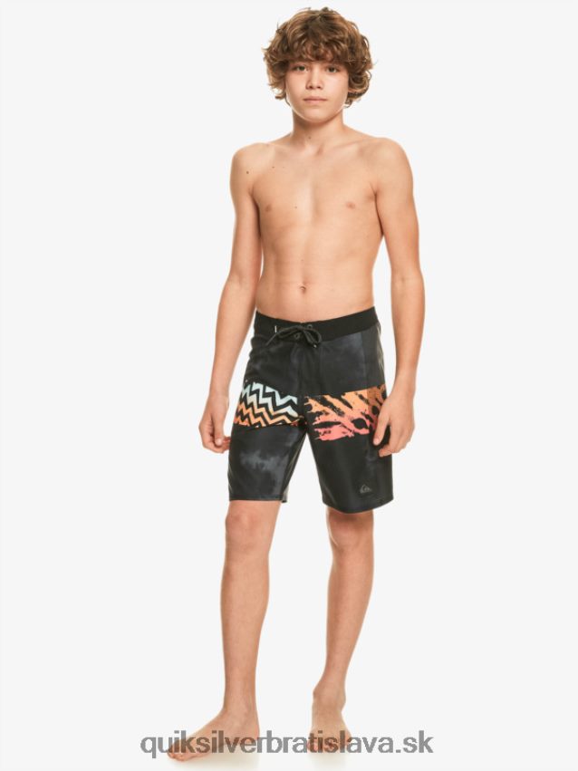 8-16 highlite arch yth 16 boardshort Quiksilver chlapci B80HXR2322 ohnivý koral
