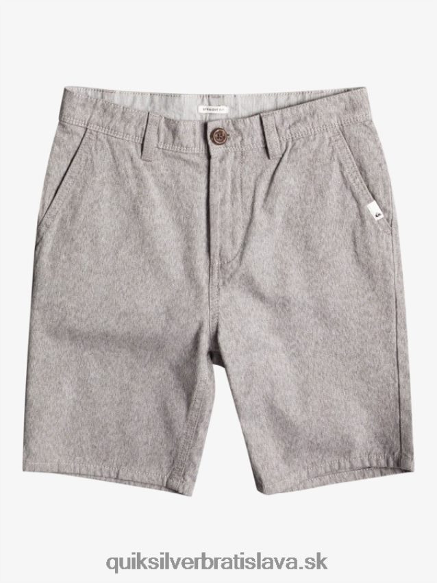 8-16 každý deň 17 chino šortky Quiksilver chlapci B80HXR2286 svetlosivý vres
