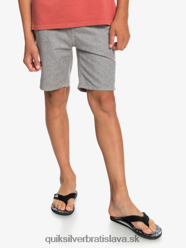 8-16 každý deň 17 chino šortky Quiksilver chlapci B80HXR2286 svetlosivý vres