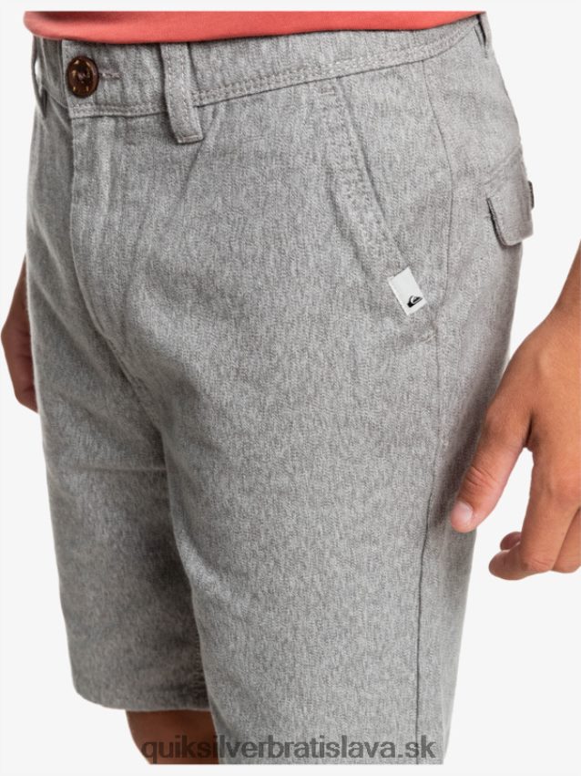 8-16 každý deň 17 chino šortky Quiksilver chlapci B80HXR2286 svetlosivý vres