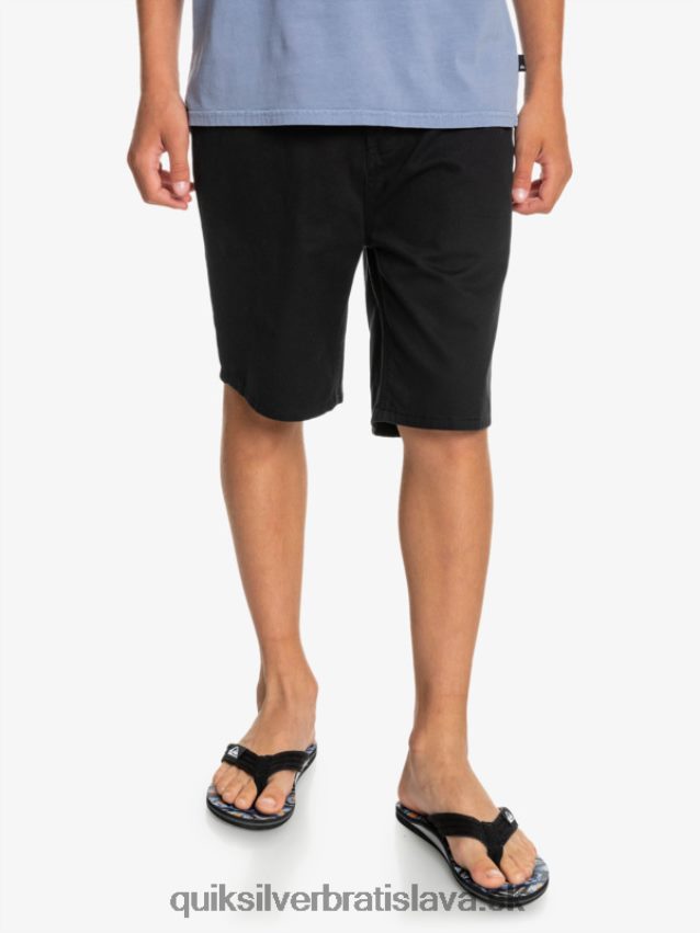 8-16 každý deň 17 chino šortky Quiksilver chlapci B80HXR2287 čierna