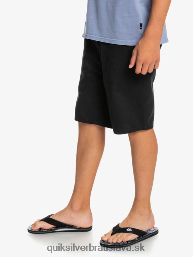 8-16 každý deň 17 chino šortky Quiksilver chlapci B80HXR2287 čierna