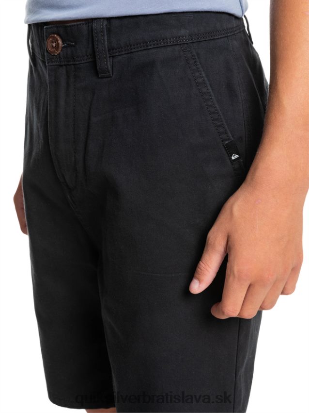 8-16 každý deň 17 chino šortky Quiksilver chlapci B80HXR2287 čierna