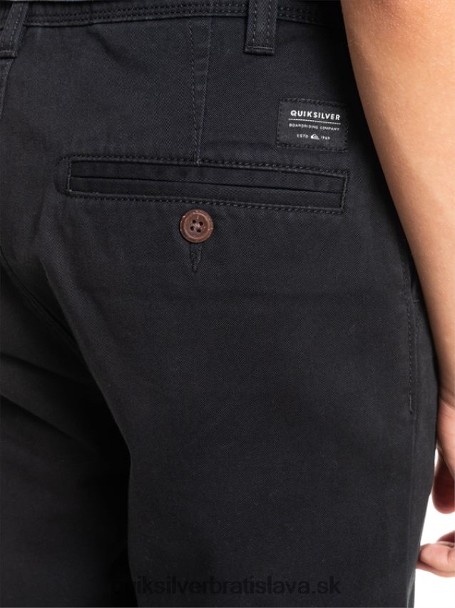 8-16 každý deň 17 chino šortky Quiksilver chlapci B80HXR2287 čierna