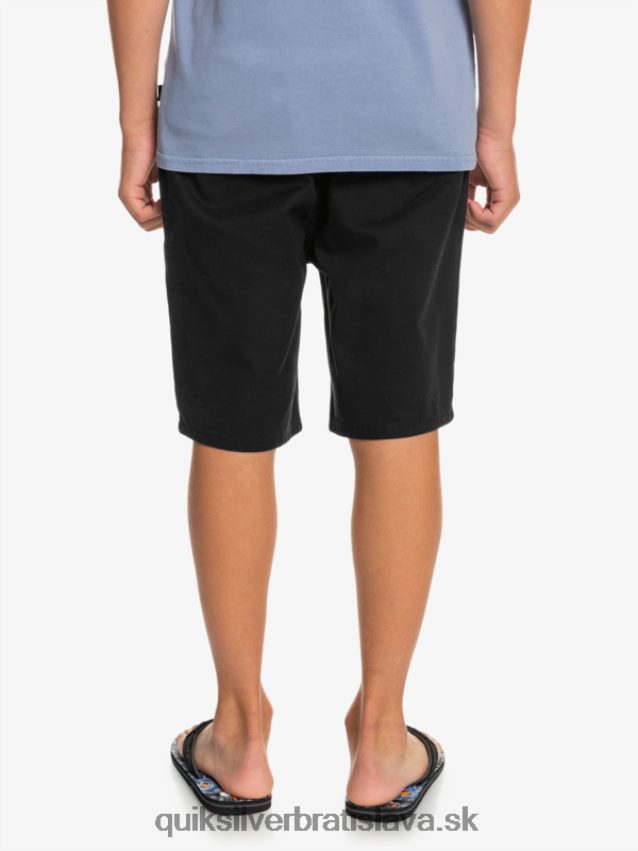 8-16 každý deň 17 chino šortky Quiksilver chlapci B80HXR2287 čierna