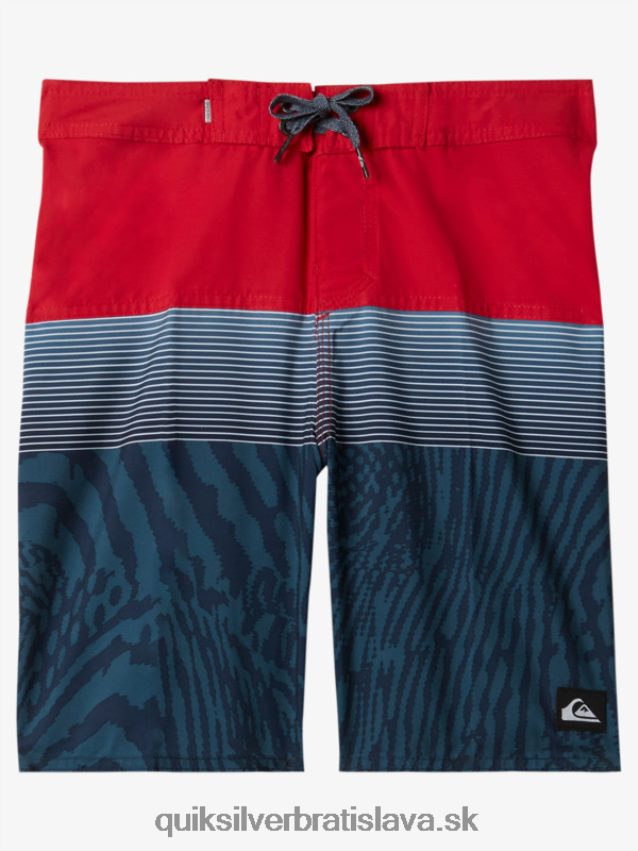 8-16 každodenný panel 17 šortky Quiksilver chlapci B80HXR1904 vysoko riziková červená