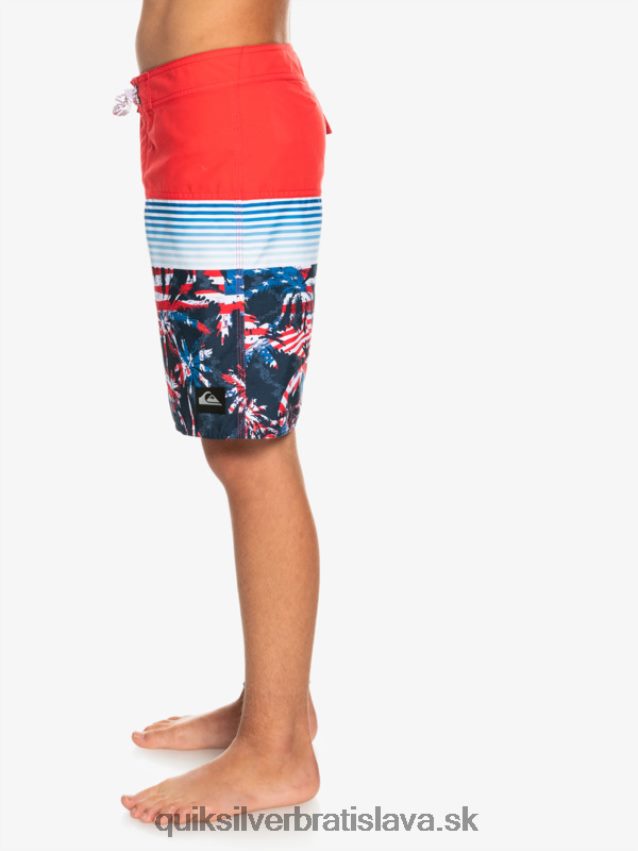 8-16 každodenný panel yth 17 boardshort Quiksilver chlapci B80HXR2276 vysoko riziková červená
