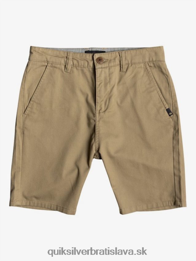8-16 nové chino šortky na každodenné nosenie Quiksilver chlapci B80HXR2278 brestový